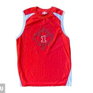 Canada Maple Leaf Red Sleeveless Jersey Size Small